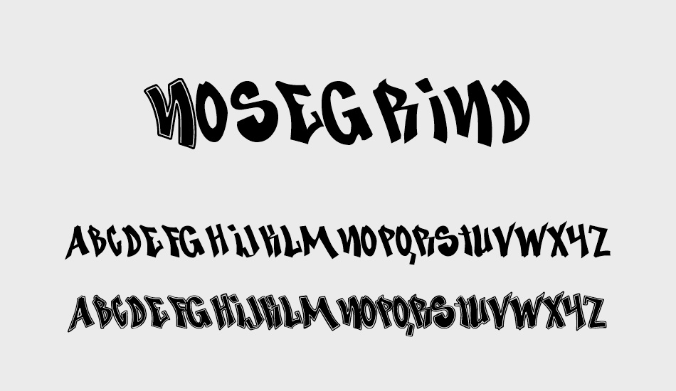 Nosegrind Demo font