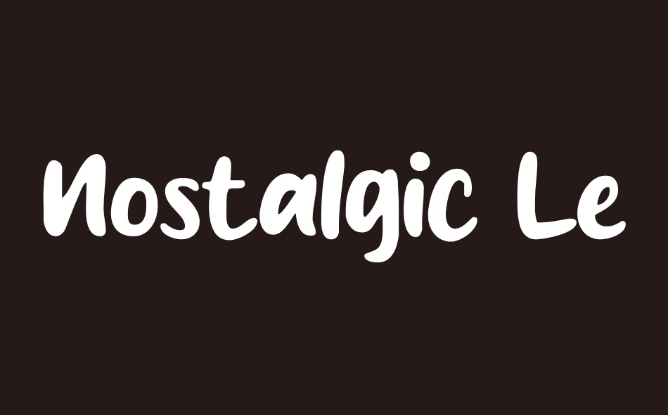 Nostalgic Letter font big