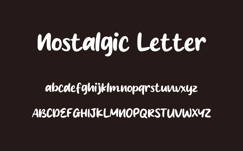 Nostalgic Letter font