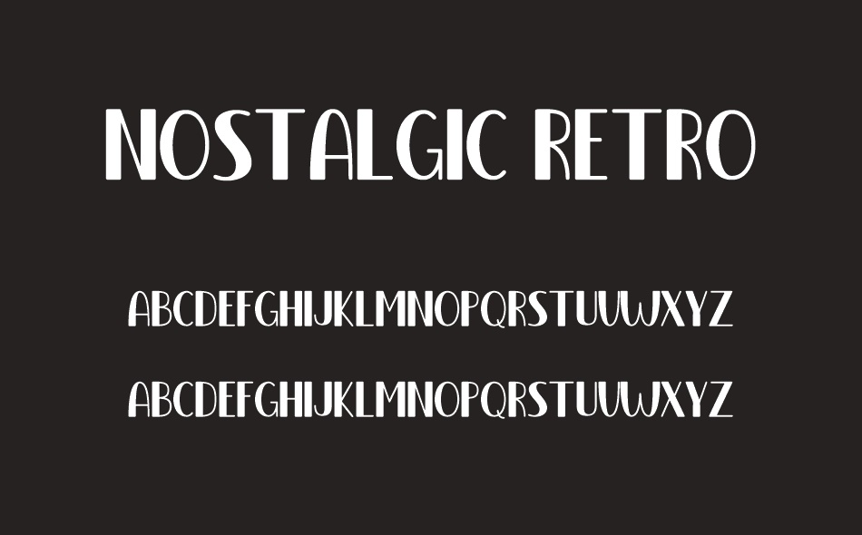 Nostalgic Retro font
