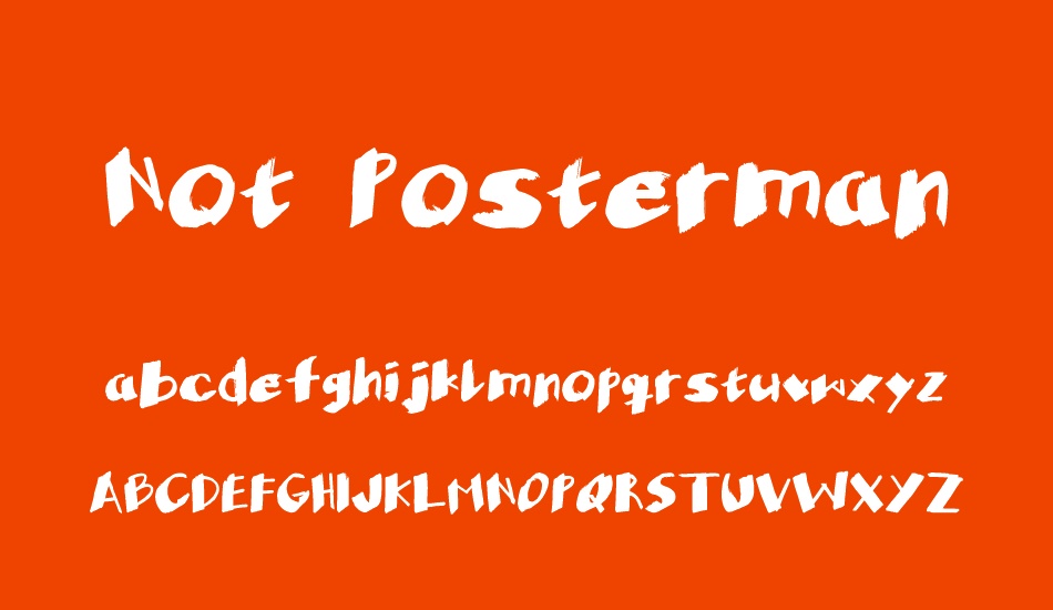 Not Posterman font