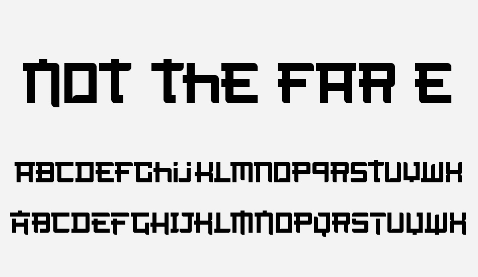 Not the far east font
