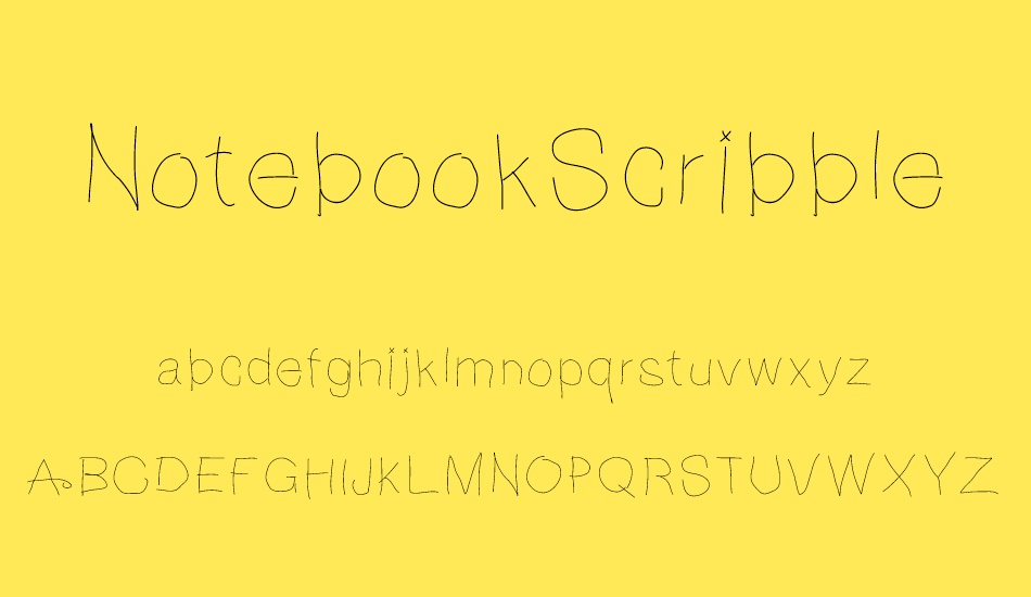 NotebookScribble font