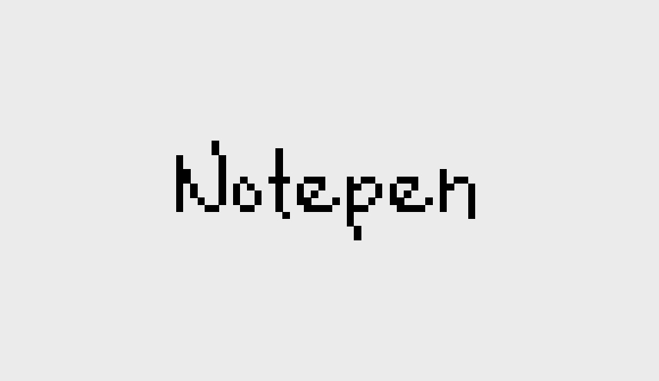 Notepen font big