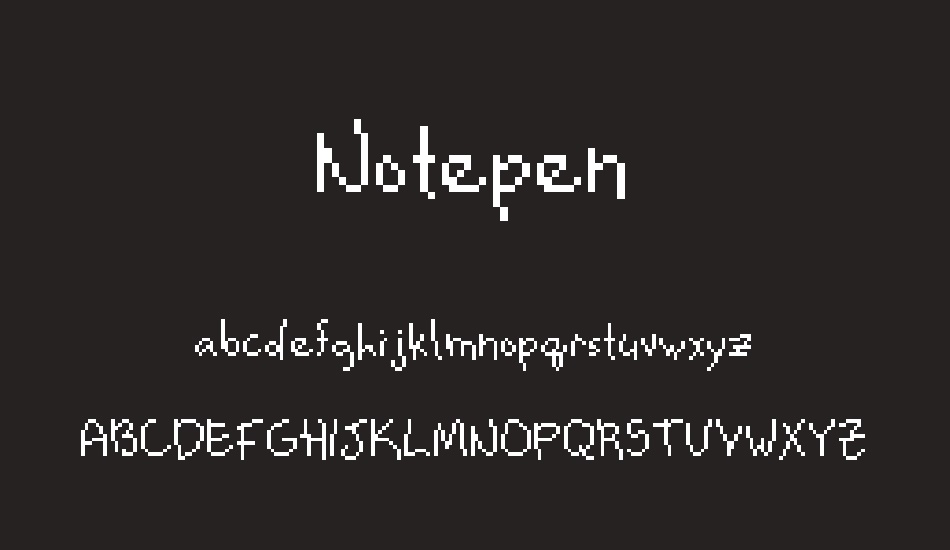 Notepen font