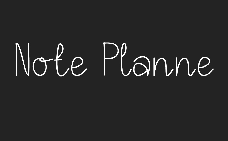 Note Planner font big