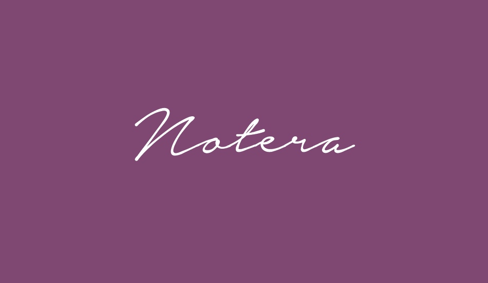 Notera Personal Use Only font big