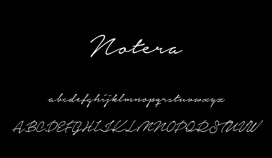 Notera Personal Use Only font