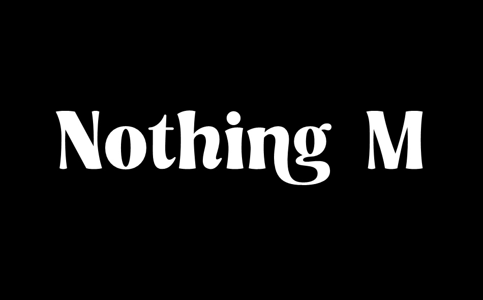 Nothing Magic font big