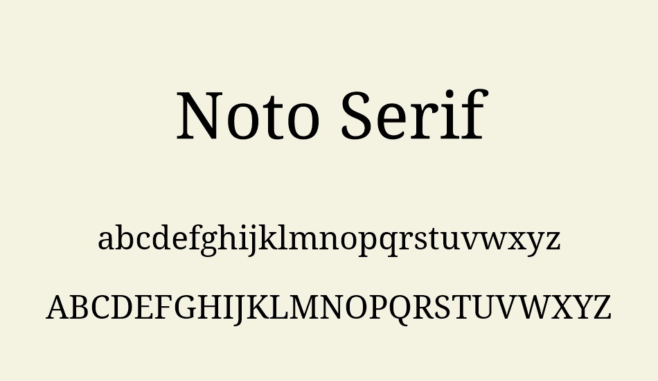 noto-serif font