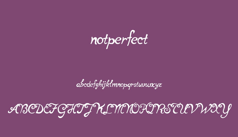 notperfect regular font