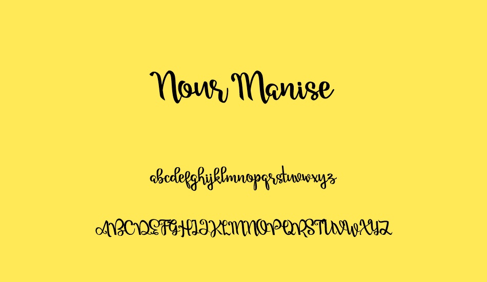 Nour Manise font