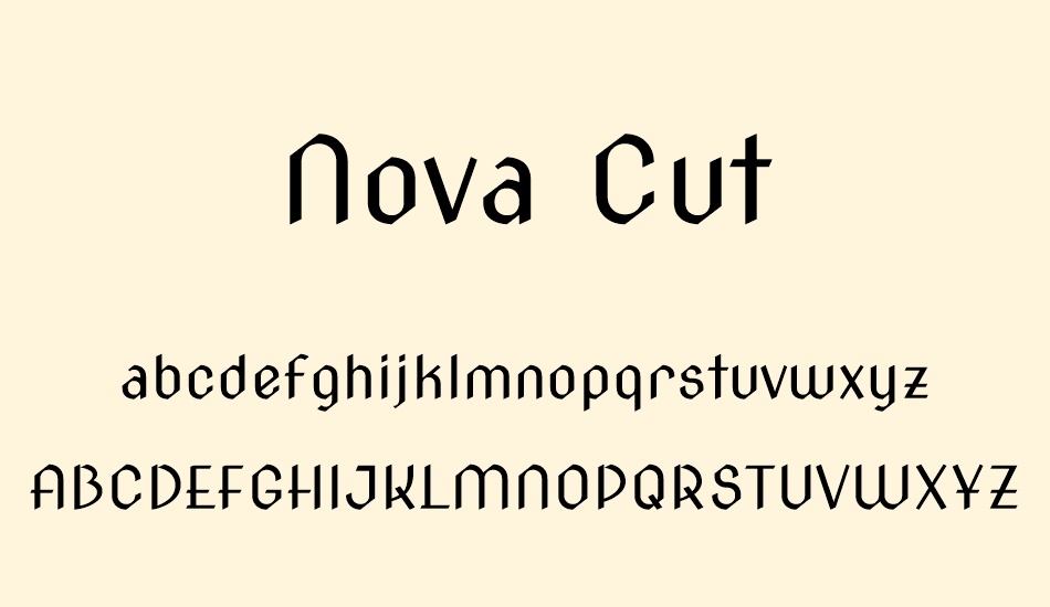 Nova Cut font
