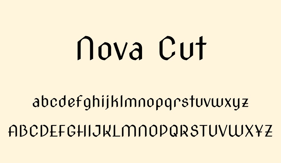 Nova Cut font