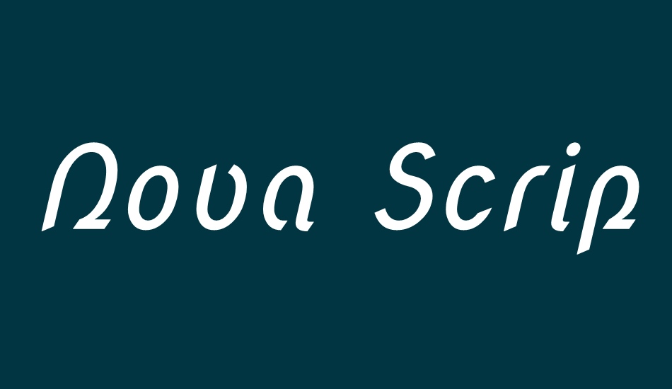 Nova Script font big