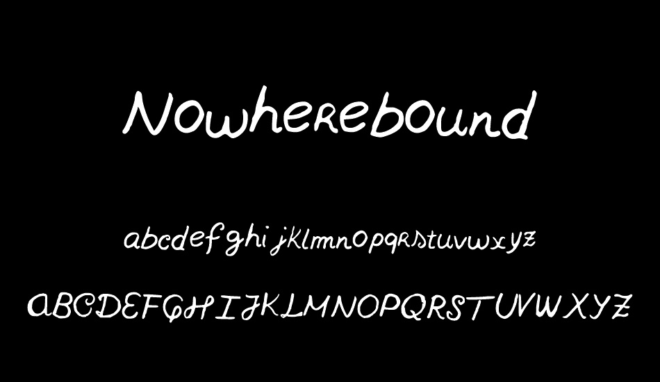 Nowherebound font