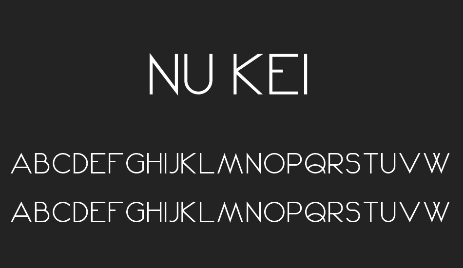 Nu Kei font