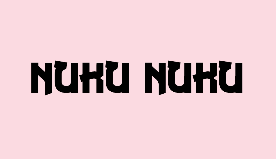 Nuku Nuku font big