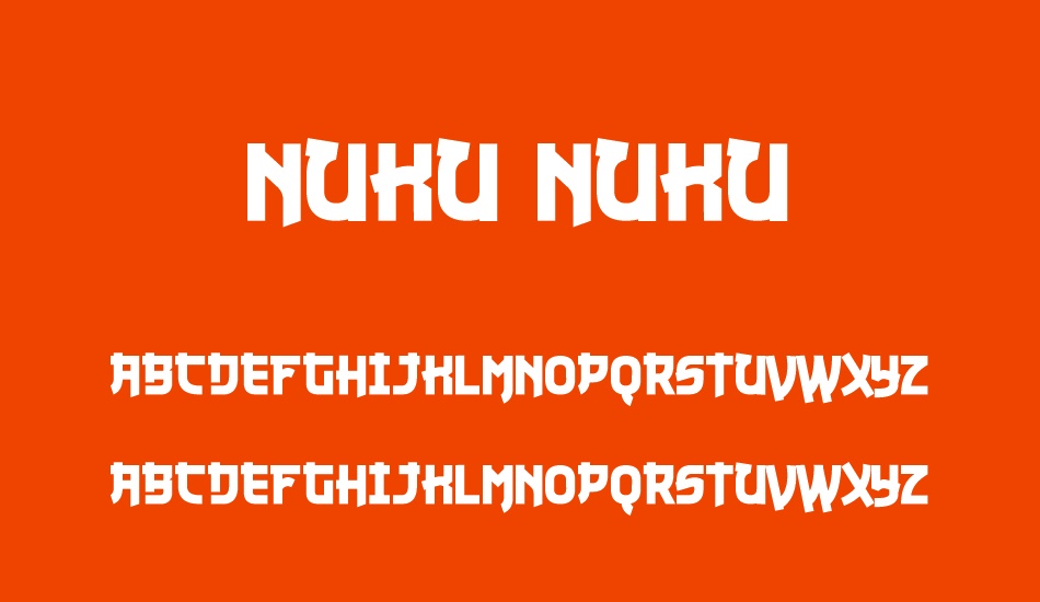 Nuku Nuku font