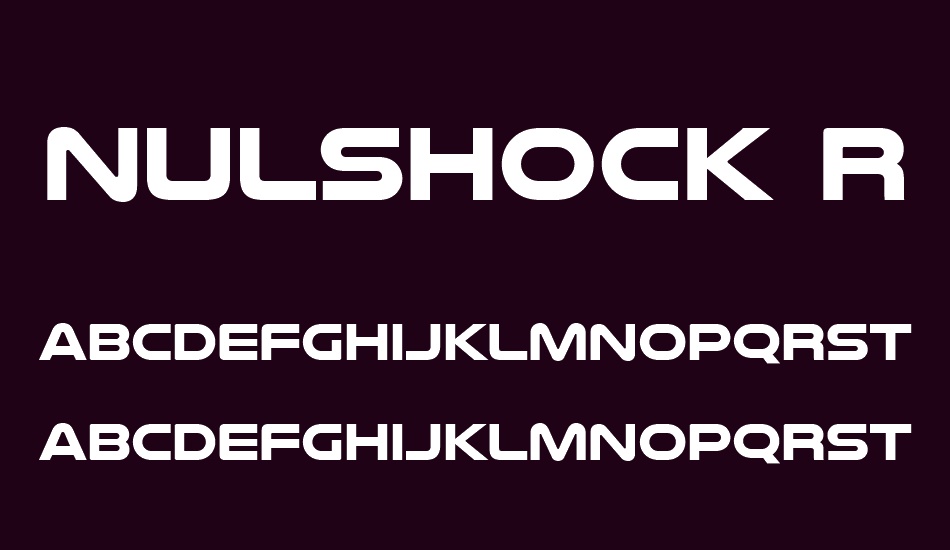 Nulshock Rg font
