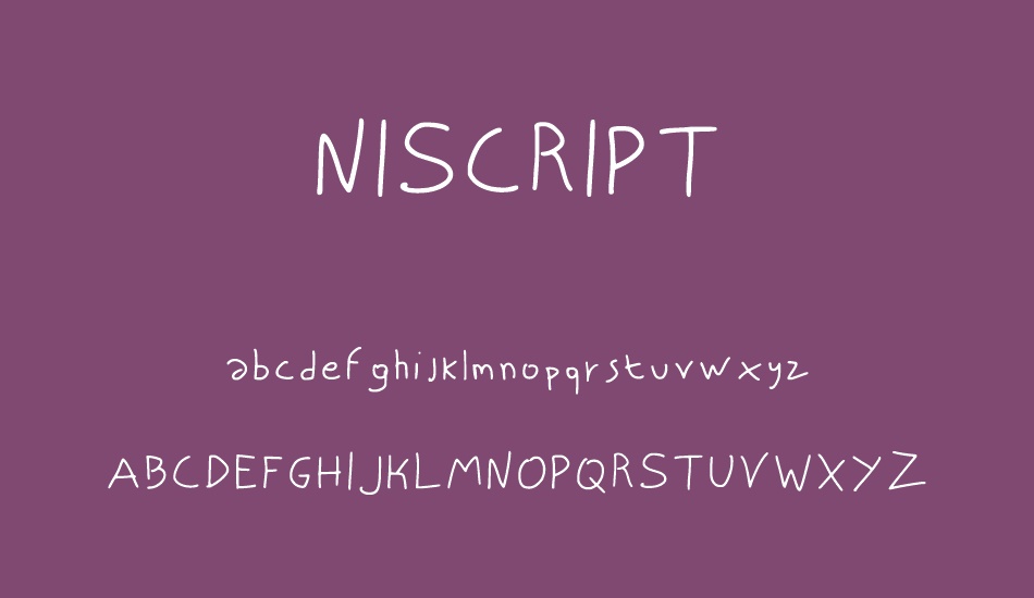 NISCRIPT font