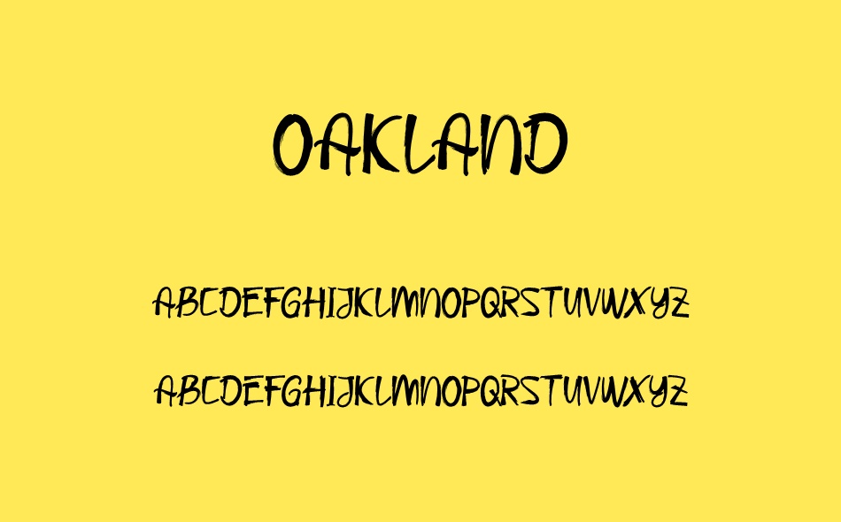 Oakland font
