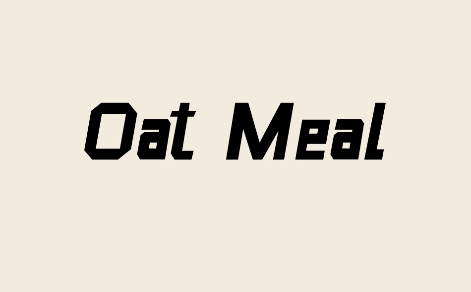 Oat Meal font big