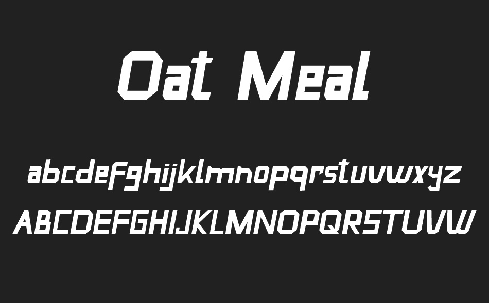 Oat Meal font