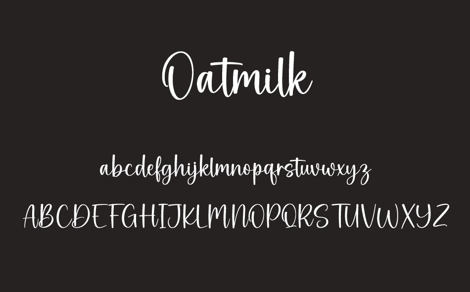 Oatmilk font