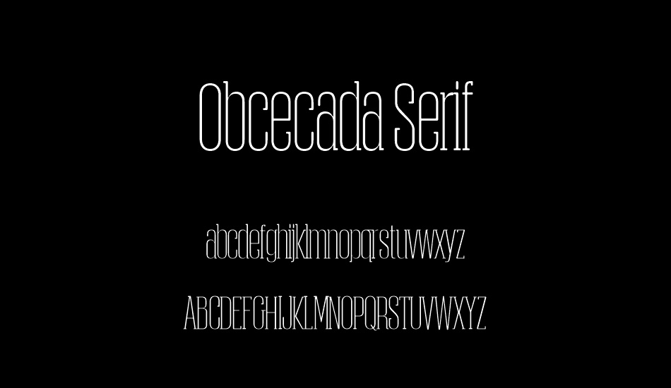 obcecada-serif font