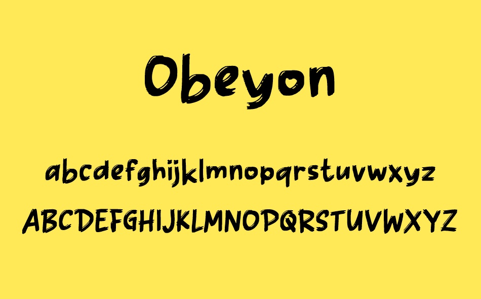 Obeyon font