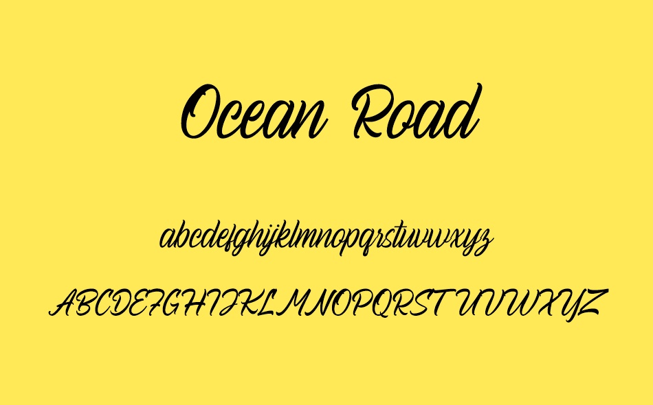 Ocean Road font