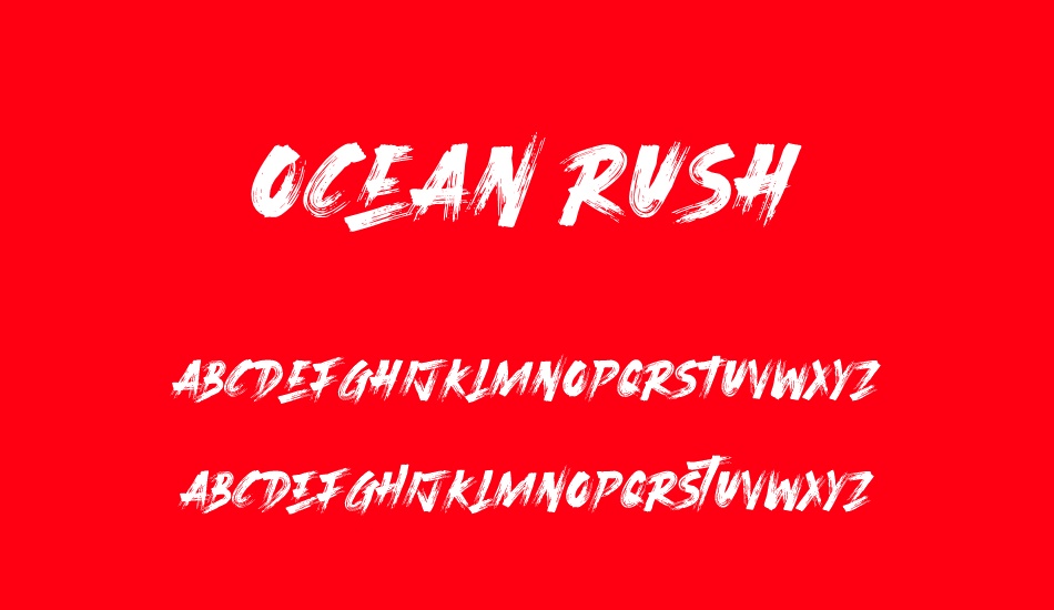 ocean-rush-demo font