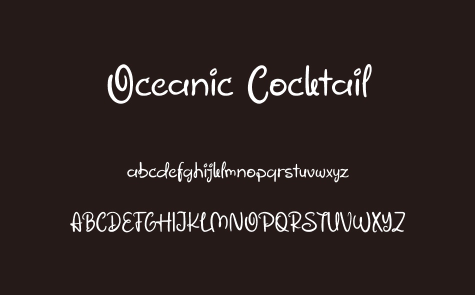Oceanic Cocktail font