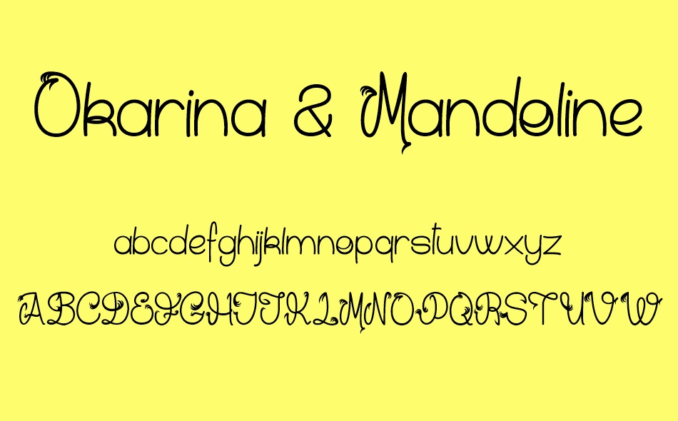Okarina & Mandoline font