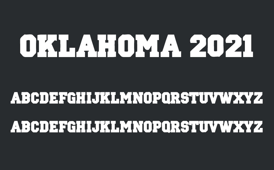 Oklahoma 2021 font
