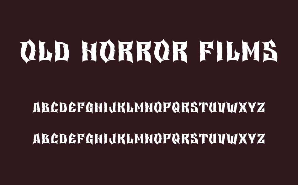 Old Horror Films font