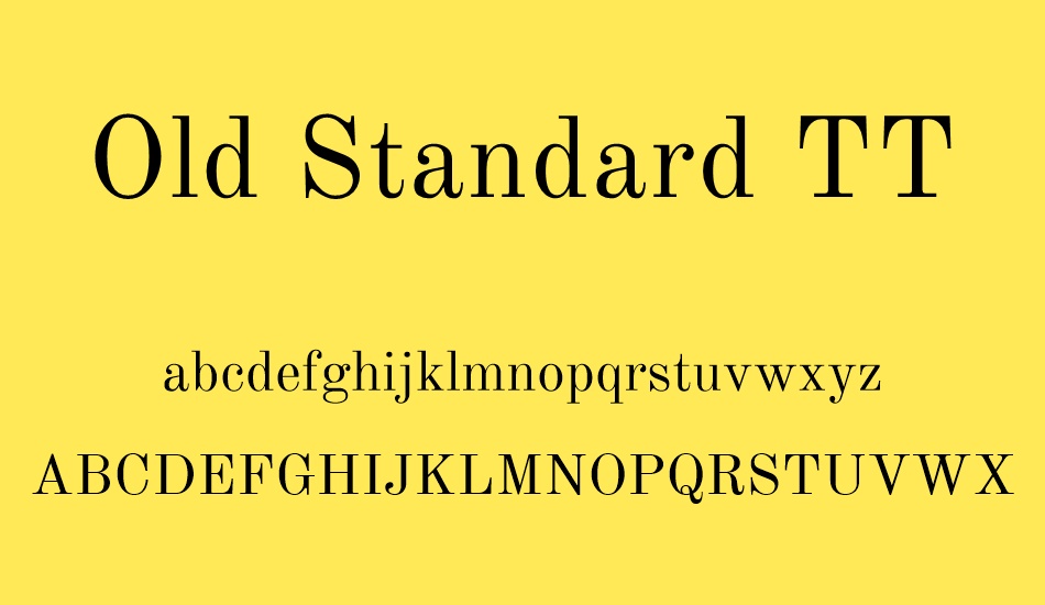 old-standard-tt font