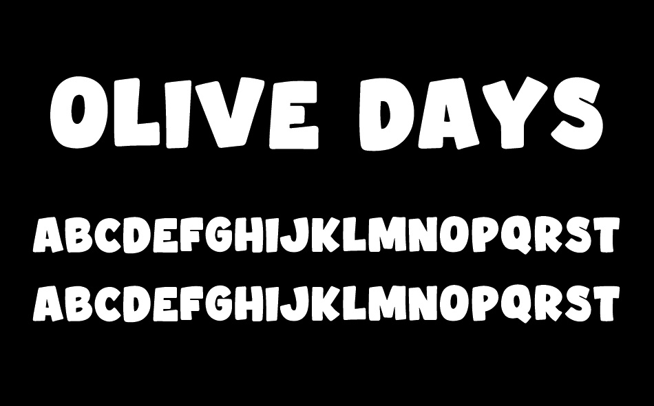 Olive Days font