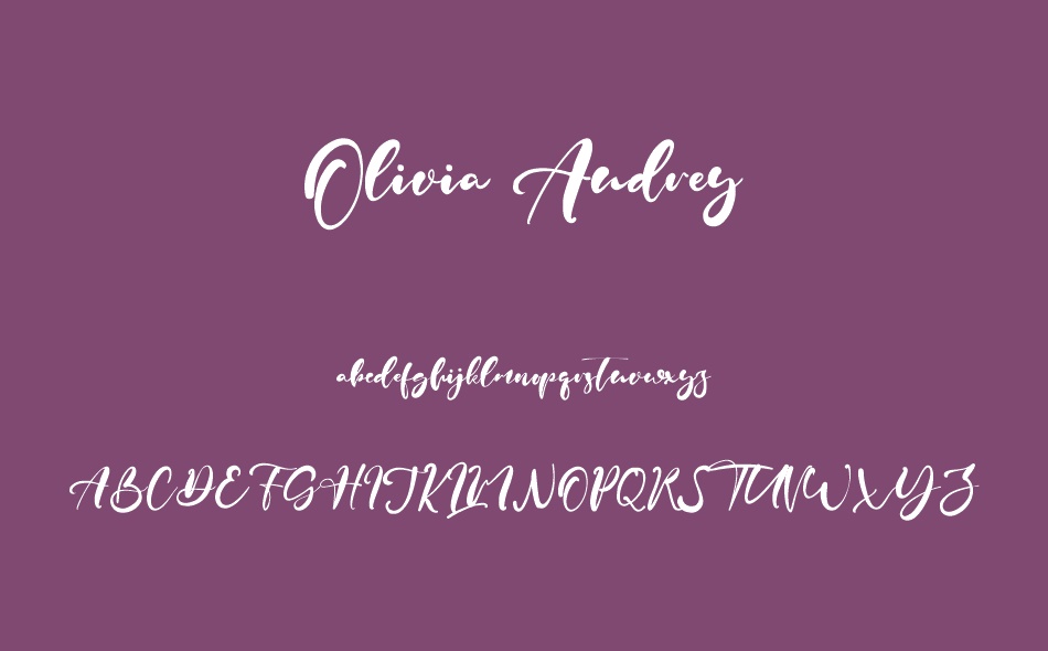 Olivia Audrey font