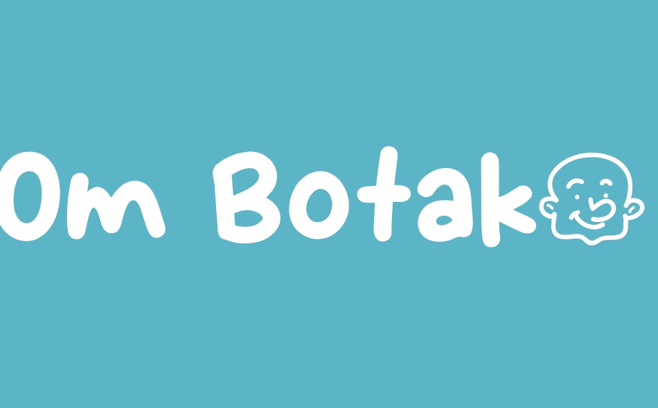 Om Botak font big