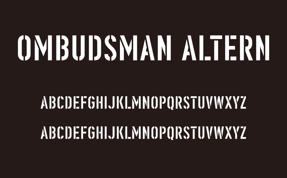 Ombudsman Alternate font