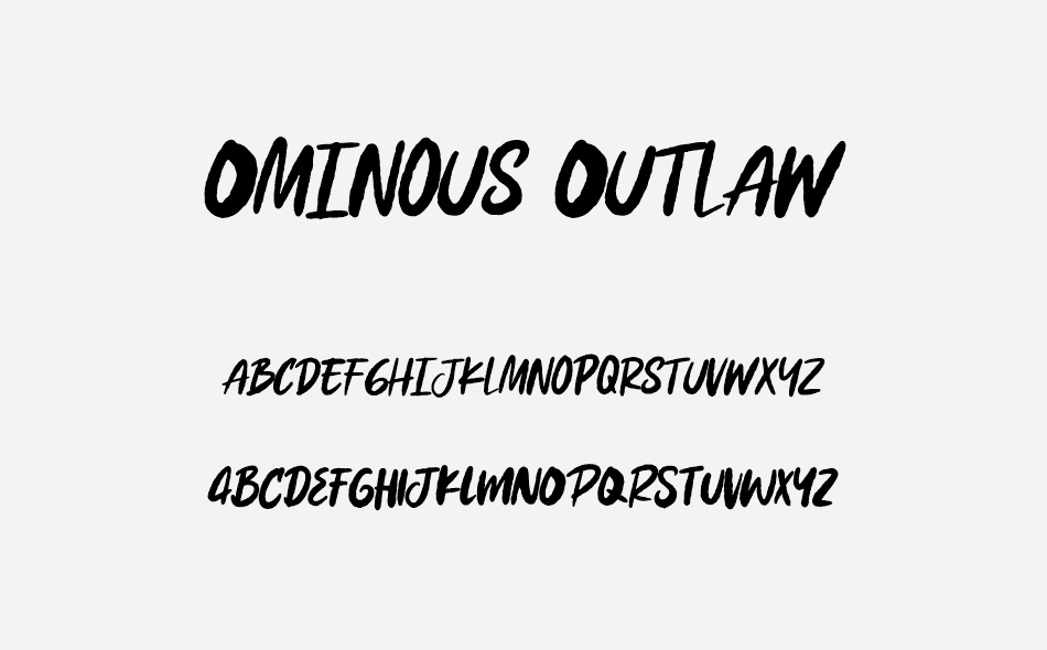 Ominous Outlaw font