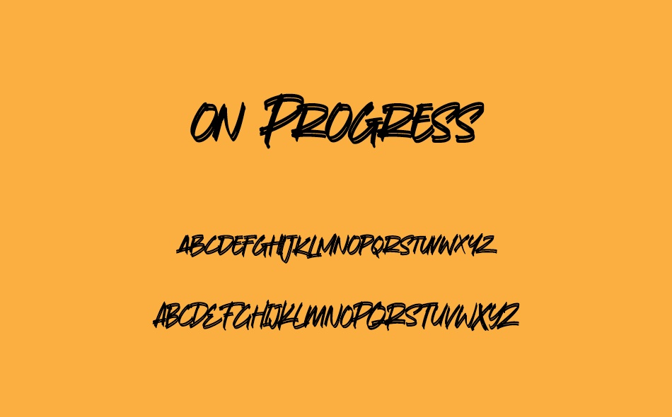 On Progress font