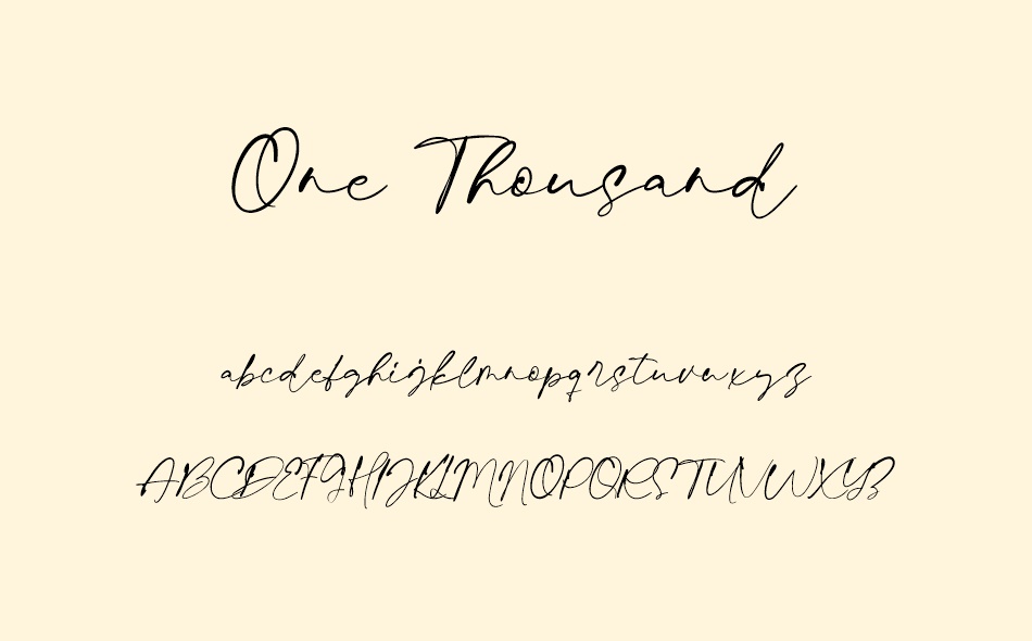 One Thousand font