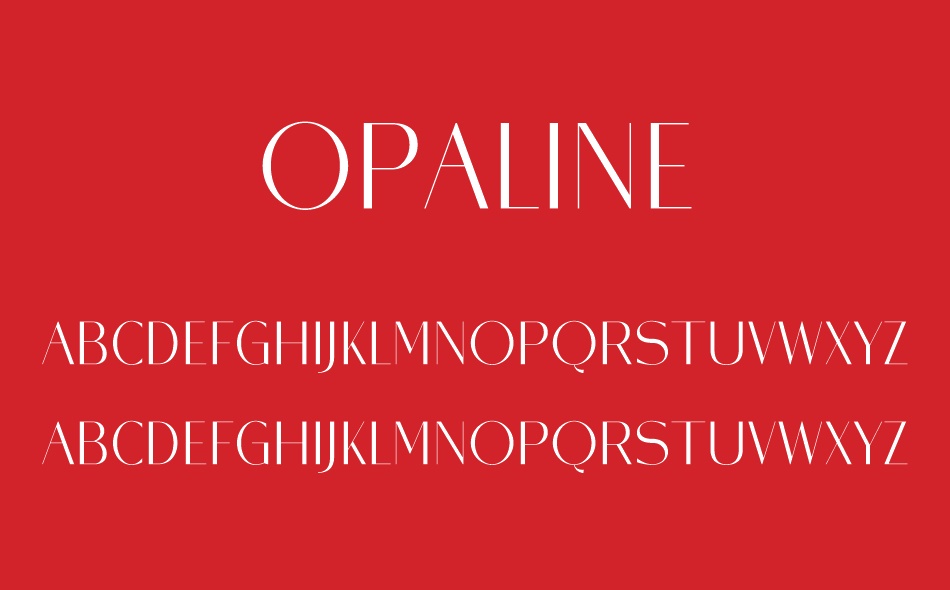 Opaline font