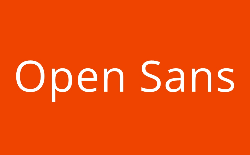 Open Sans Family font big