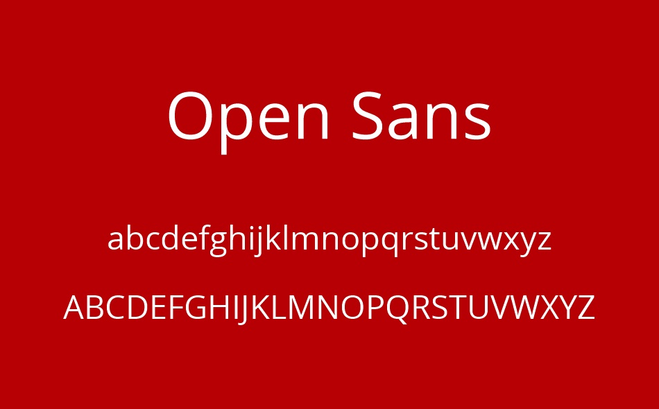 Open Sans Family font