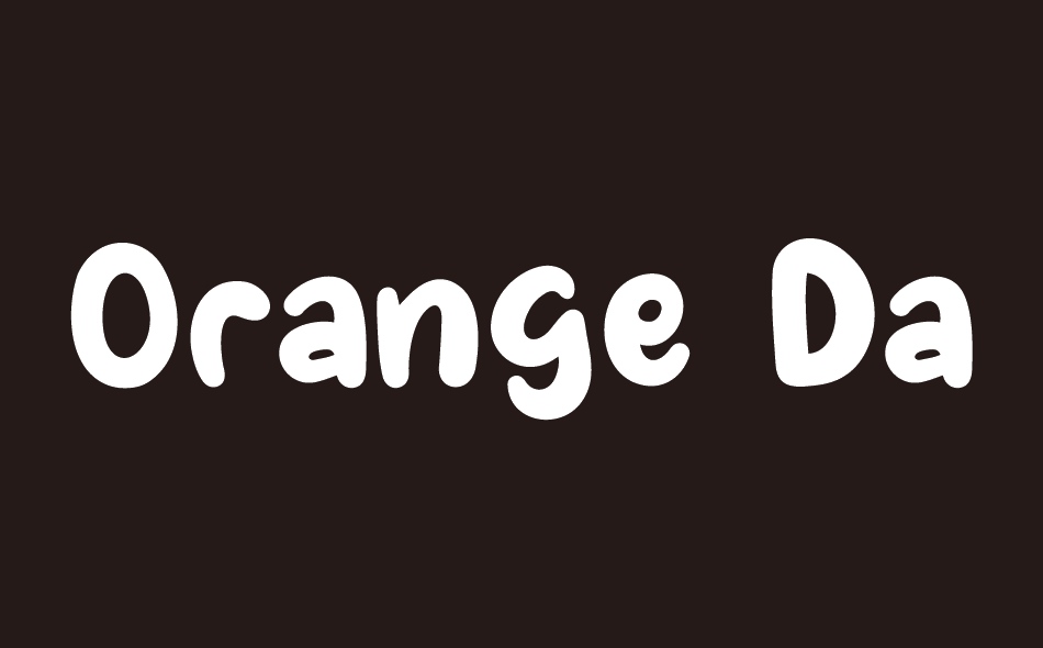 Orange Days font big