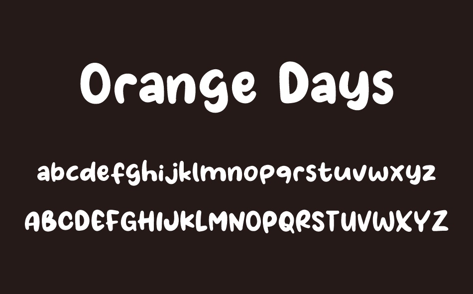 Orange Days font